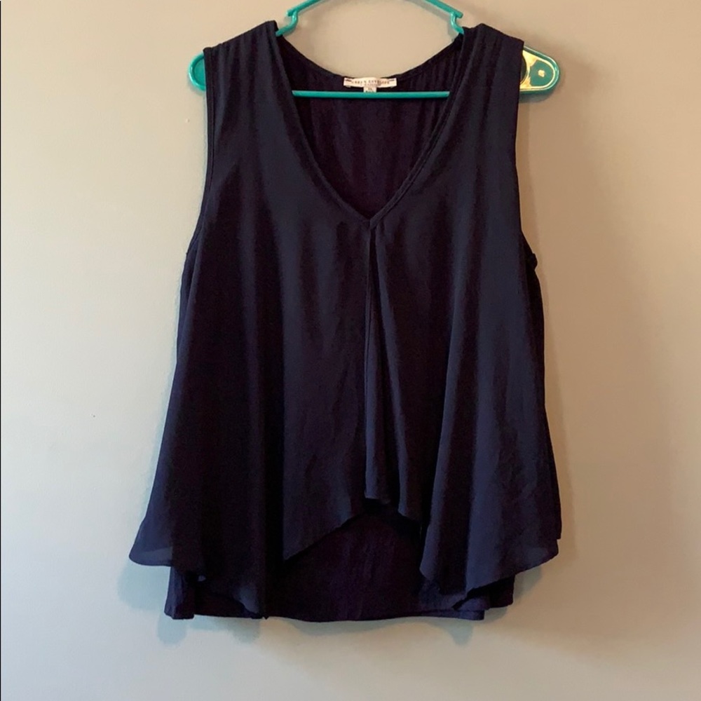 Chiffon, navy blouse